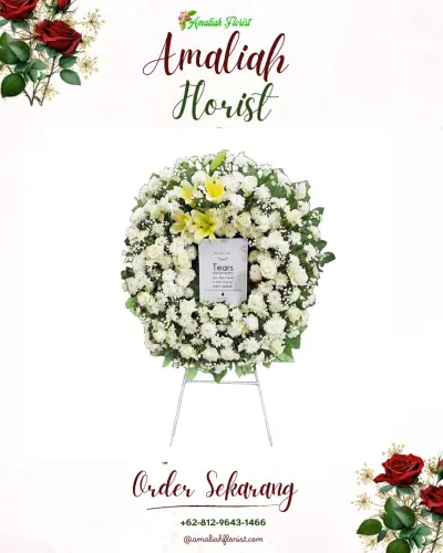 Krans Bunga Duka Cita di Sidoko